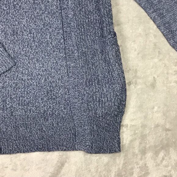 RDI Womens XS Blue Cardigan Sweater Elbow Patches Pockets Cotton Blend NWT - Picture 8 of 10